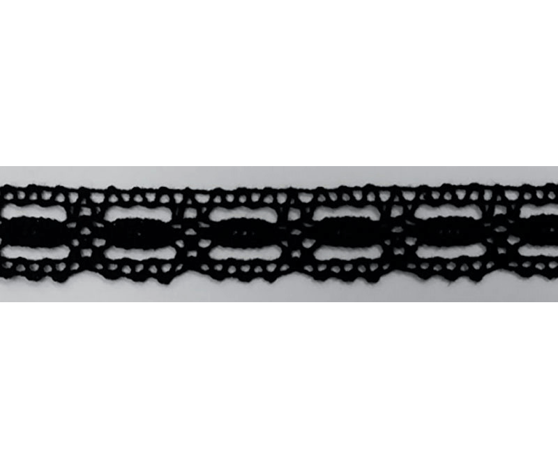 Кружево вязаное хлопковое IEMESA 1798/14 15 мм черный