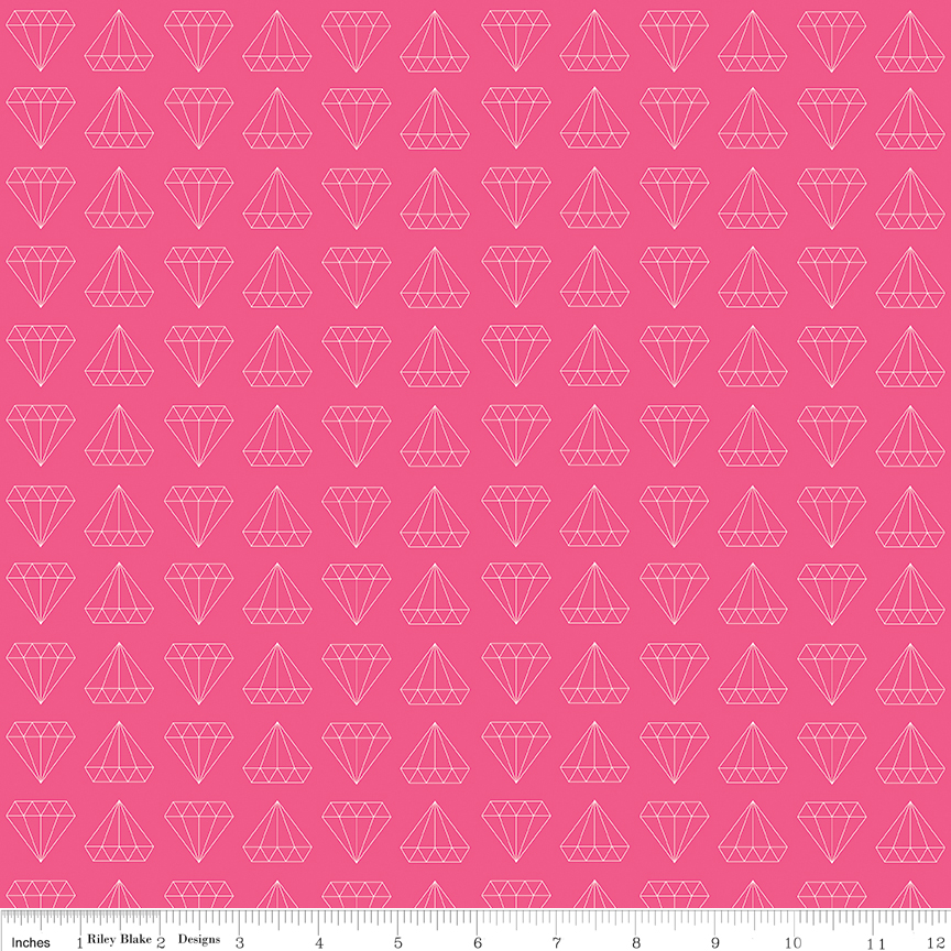 Ткань хлопок для пэчворка розовый, геометрия, Riley Blake (арт. C6662-PINK)