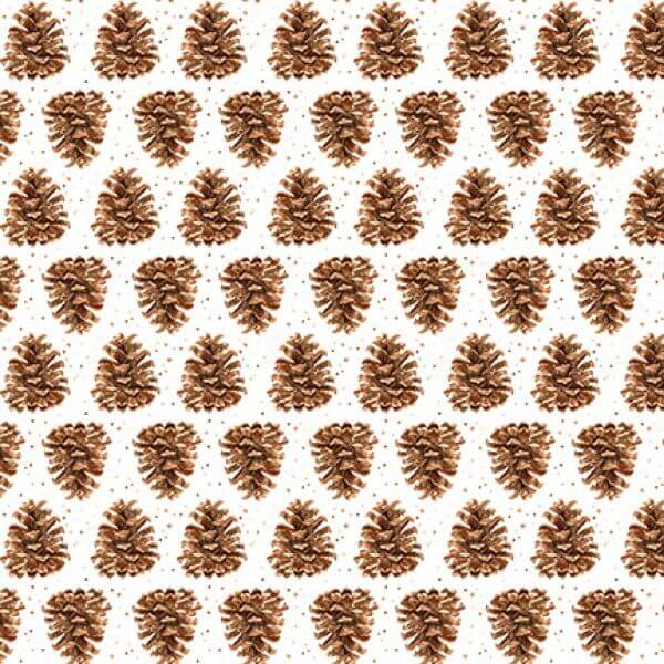 Ткань хлопок пэчворк коричневый, новый год флора, Henry Glass (арт. 453-3)