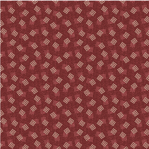 Ткань хлопок пэчворк красный белый, клетка геометрия, Blank Quilting (арт. 1325-88)