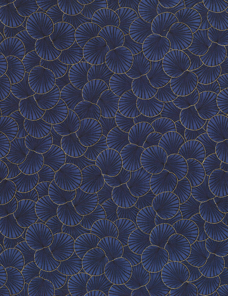 Ткань хлопок для пэчворка синий, фактура, Timeless Treasures (арт. Sakura-CM6163-Navy)