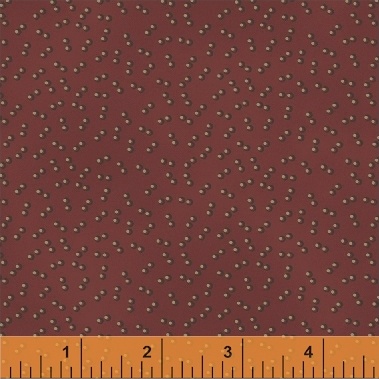 Ткань хлопок пэчворк бордовый, горох и точки, Windham Fabrics (арт. 243591)