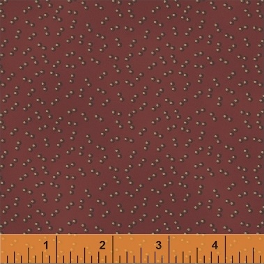 Ткань хлопок для пэчворка бордовый, горох и точки, Windham Fabrics (арт. 243591)