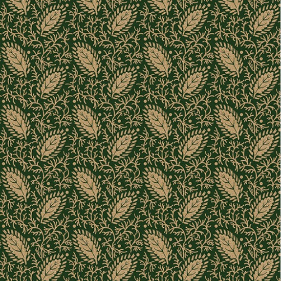 Ткань хлопок для пэчворка зеленый, цветы, Benartex (арт. 14747M45B)