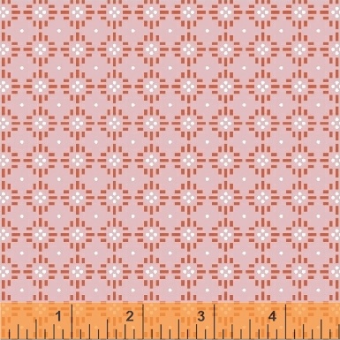 Ткань хлопок для пэчворка для одежды розовый, геометрия, Windham Fabrics (арт. 43300-2)
