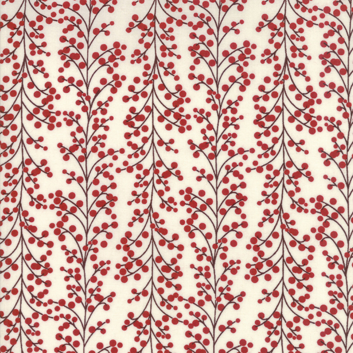 Ткань хлопок пэчворк красный бежевый, ягоды и фрукты, Moda (арт. 30557 11)
