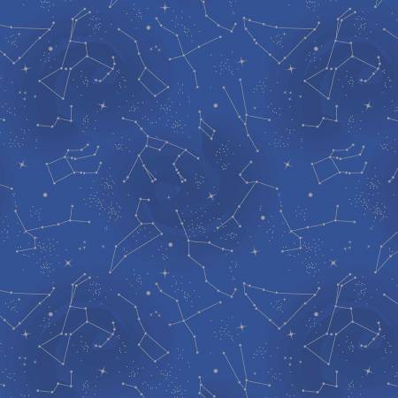 Ткань хлопок пэчворк синий, космос и планеты, Riley Blake (арт. )