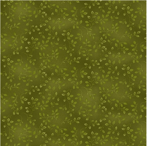 Ткань хлопок пэчворк зеленый травяной болотный, флора, Henry Glass (арт. 7755-65)