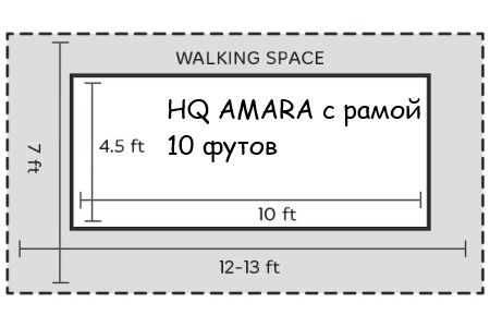 HQ Amara с рамой 10 футов