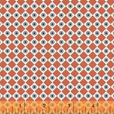 Ткань хлопок пэчворк серый бордовый, клетка горох и точки, Windham Fabrics (арт. 243593)