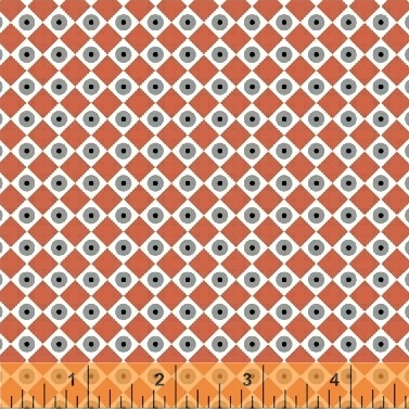 Ткань хлопок для пэчворка серый бордовый, клетка горох и точки, Windham Fabrics (арт. 243593)