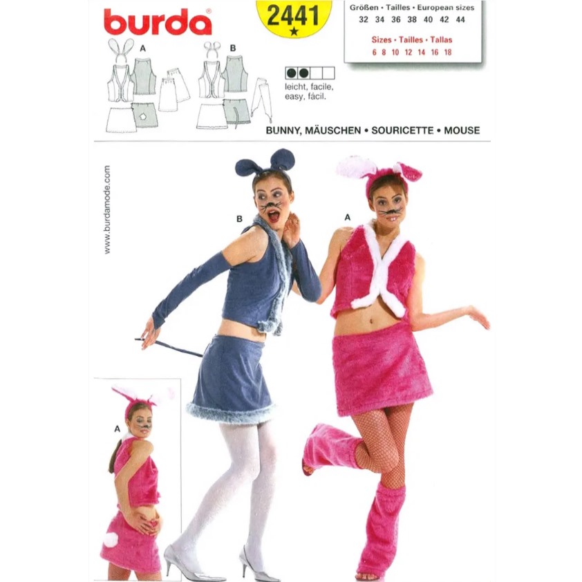 Выкройка карнавальная Burda арт. 2441 мышка