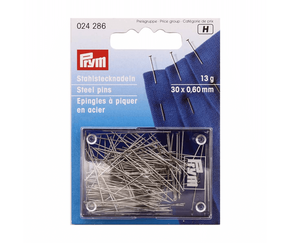 Булавки портновские Prym 24286 сталь 0,60 х 30 мм №6 тонкие