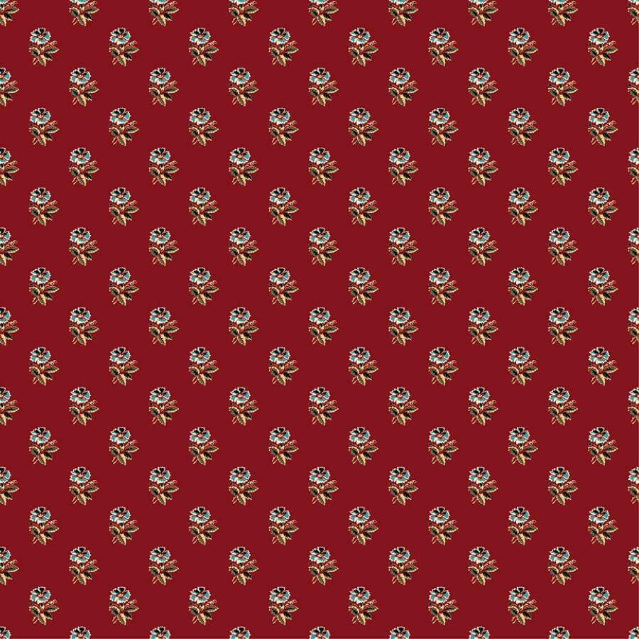 Ткань хлопок для пэчворка красный, цветы, Windham Fabrics (арт. 54731-1)