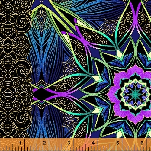 Ткань хлопок для пэчворка разноцветные золото, необычные, Windham Fabrics (арт. 243588)