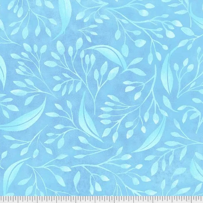 Ткань хлопок ткани на изнанку голубой, цветы, P&B (арт. PNBALES-4394-T)