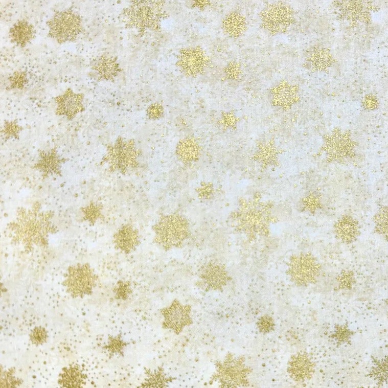 Ткань хлопок для пэчворка бежевый, новый год, Aurora (арт. AU-NY-253)