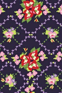 Ткань хлопок пэчворк фиолетовый, цветы, Windham Fabrics (арт. 31763-3)