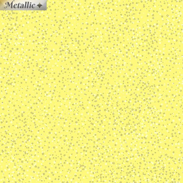 Ткань хлопок пэчворк желтый, горох и точки, Benartex (арт. 9756M03B)