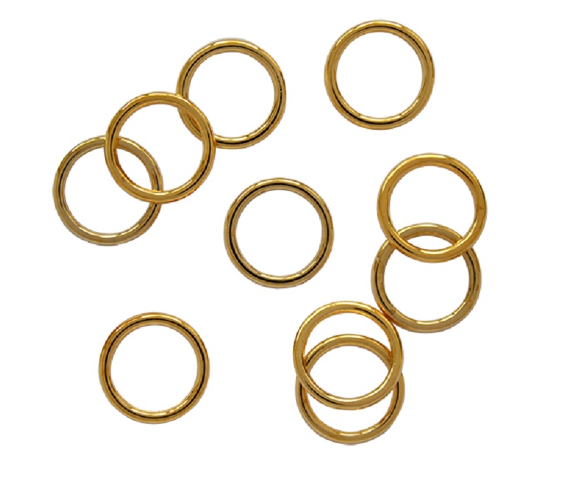 Кольцо для бюстгальтера металл 12 мм золото