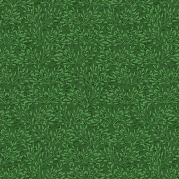 Ткань хлопок пэчворк зеленый, цветы, Wilmington Prints (арт. 3045-75509-777)