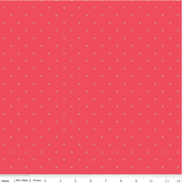 Ткань хлопок пэчворк розовый, фактура геометрия, Riley Blake (арт. )