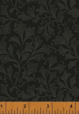 Ткань хлопок ткани на изнанку черный, флора, Windham Fabrics (арт. PB12290S A)