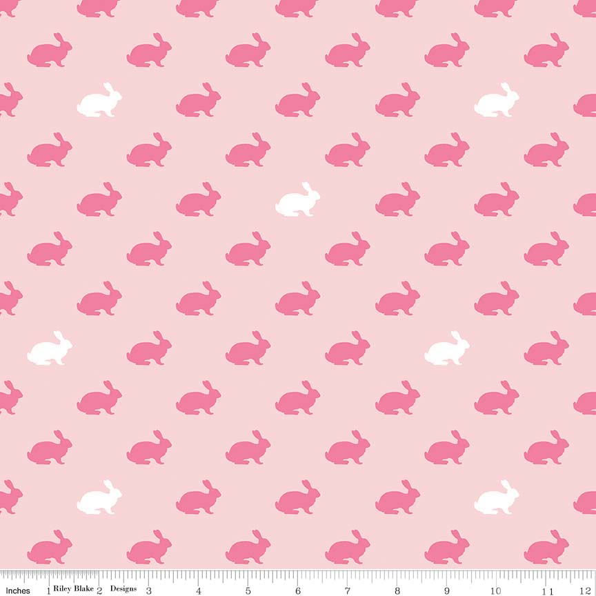 Ткань хлопок для пэчворка для одежды розовый, животные, Riley Blake (арт. C5022-PINK)