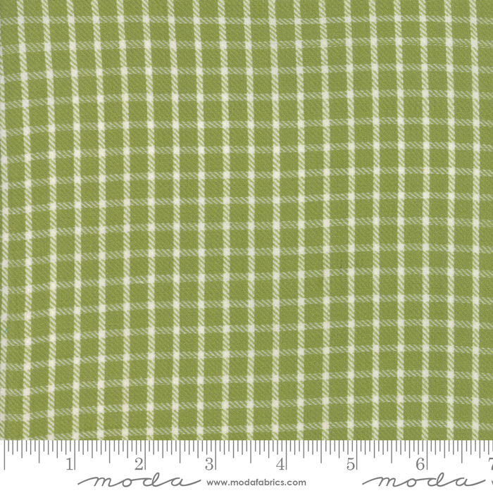 Ткань хлопок для пэчворка для одежды зеленый, клетка, Moda (арт. 5715-28)
