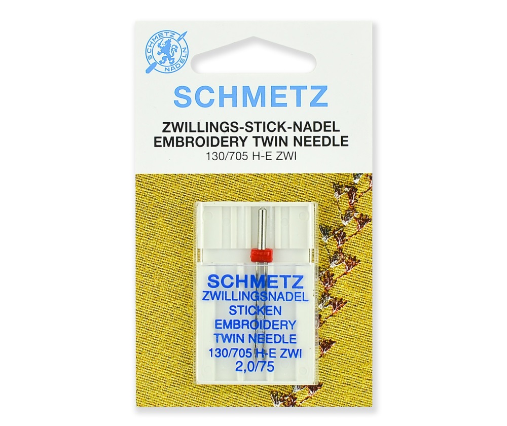 Иглы вышивальные Schmetz двойные № 75/2.0 1 шт.