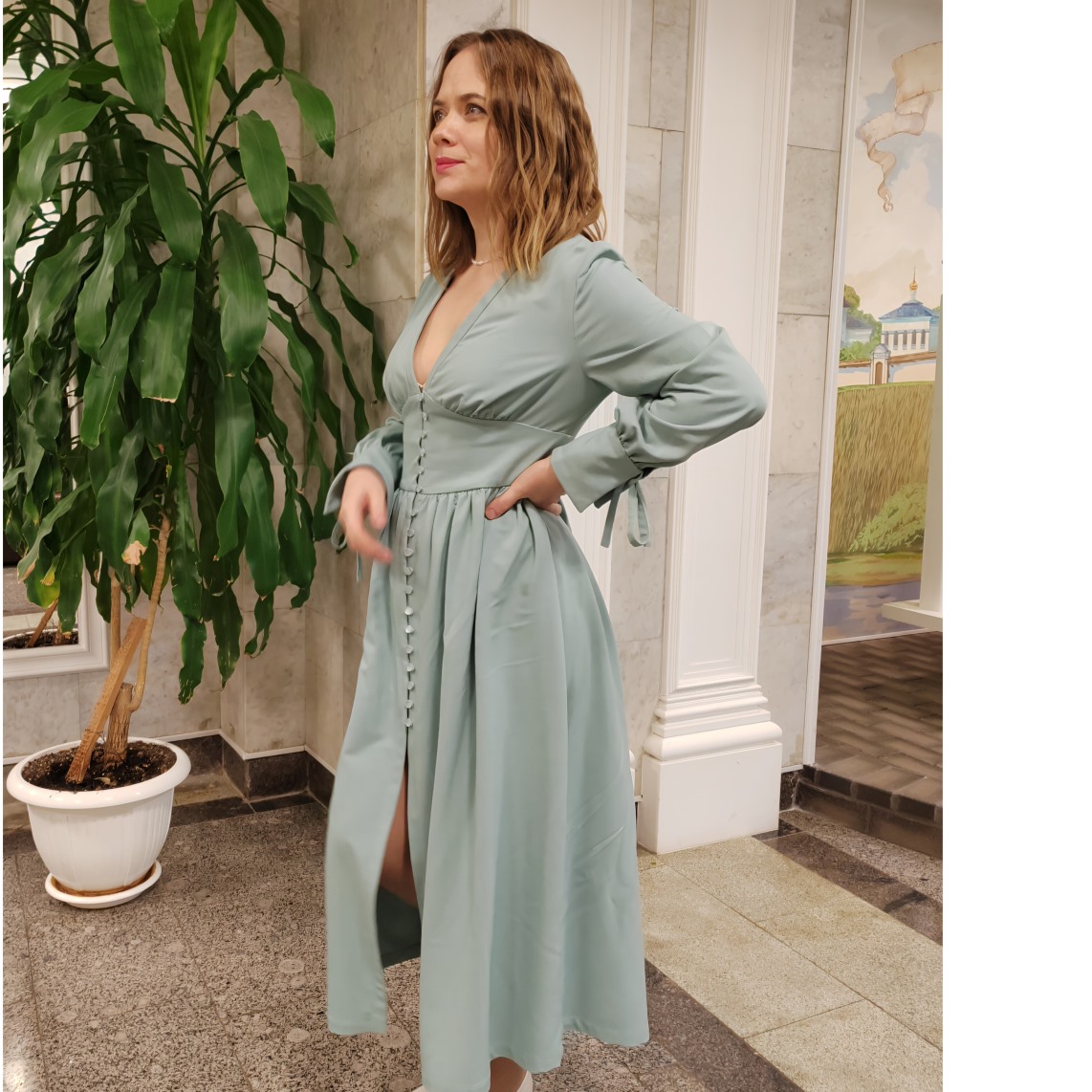 Платье «Морозная мята»