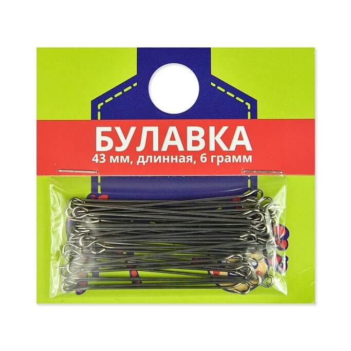 Булавки портновские Мосточлегмаш БП1-43 43 мм 50 шт.