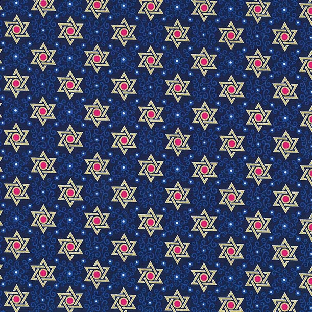 Ткань хлопок пэчворк синий, необычные завитки, Michael Miller (арт. 252076)