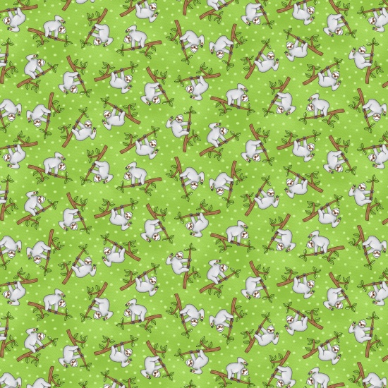 Ткань хлопок пэчворк зеленый, животные, Studio E (арт. 4569-66)
