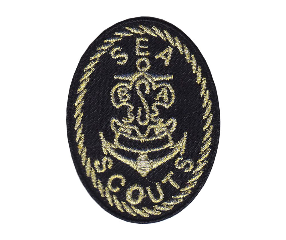 Нашивка термоклеевая Нашивка.РФ «Sea scouts» золотой