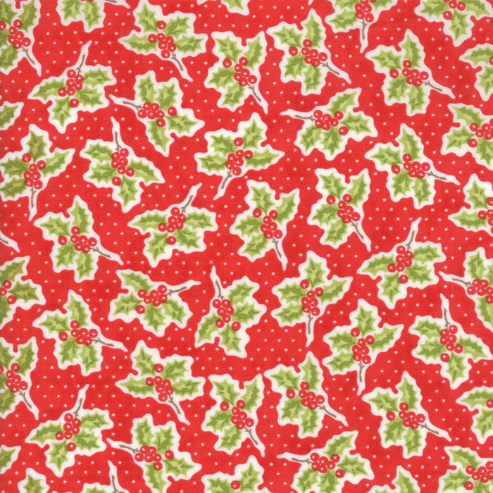 Ткань хлопок пэчворк красный, фактура новый год, Moda (арт. 20310 11)