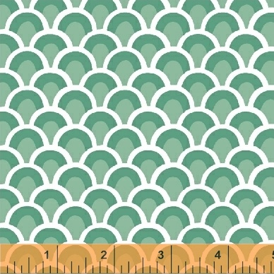 Ткань хлопок пэчворк бирюзовый, геометрия, Windham Fabrics (арт. 51325-5)