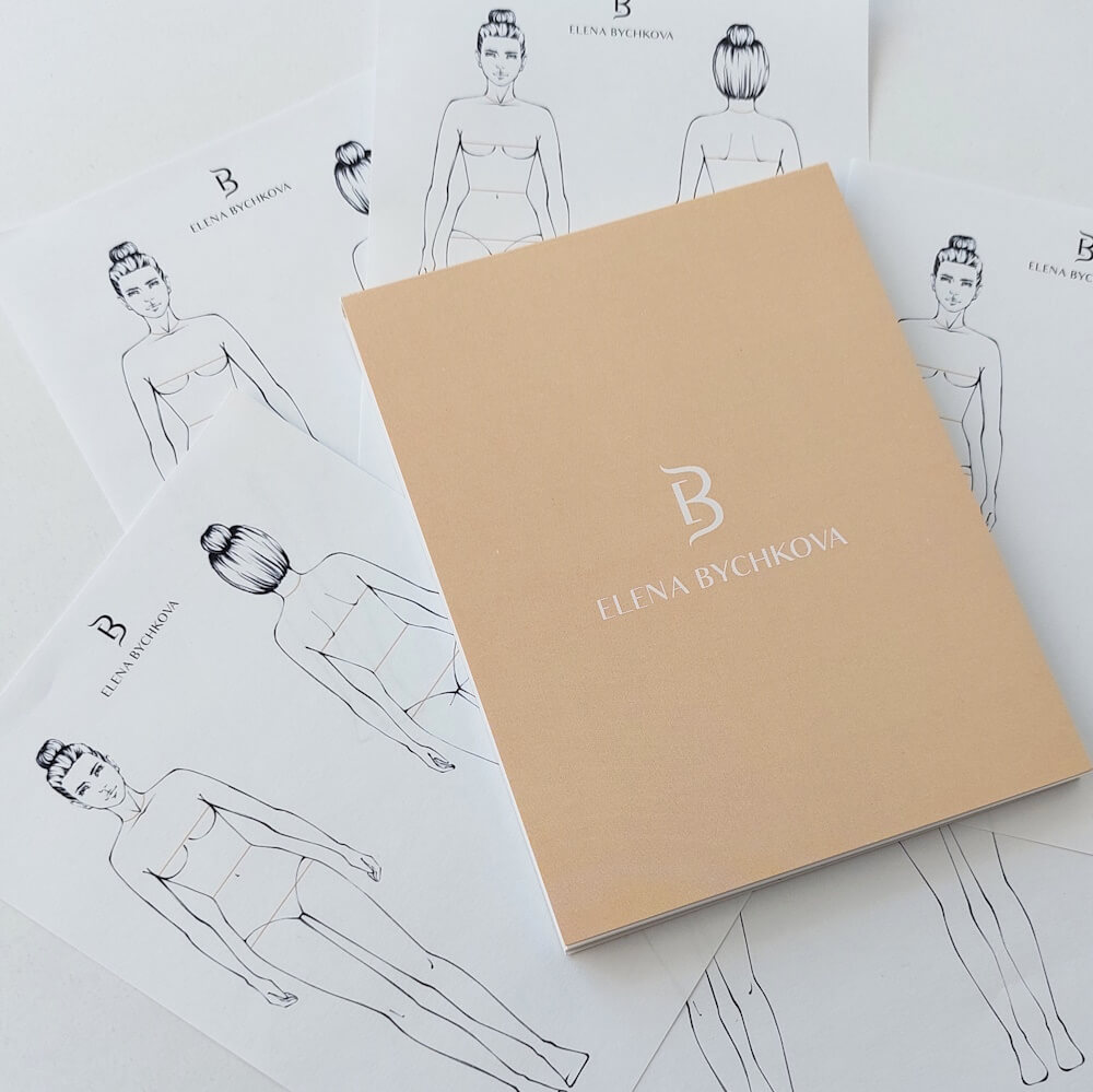 Блокнот для технических рисунков одежды