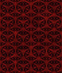 Ткань хлопок пэчворк красный, необычные геометрия,  (арт. 68377)