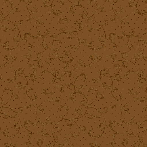 Ткань хлопок пэчворк коричневый, фактура завитки, Benartex (арт. 9805-70)