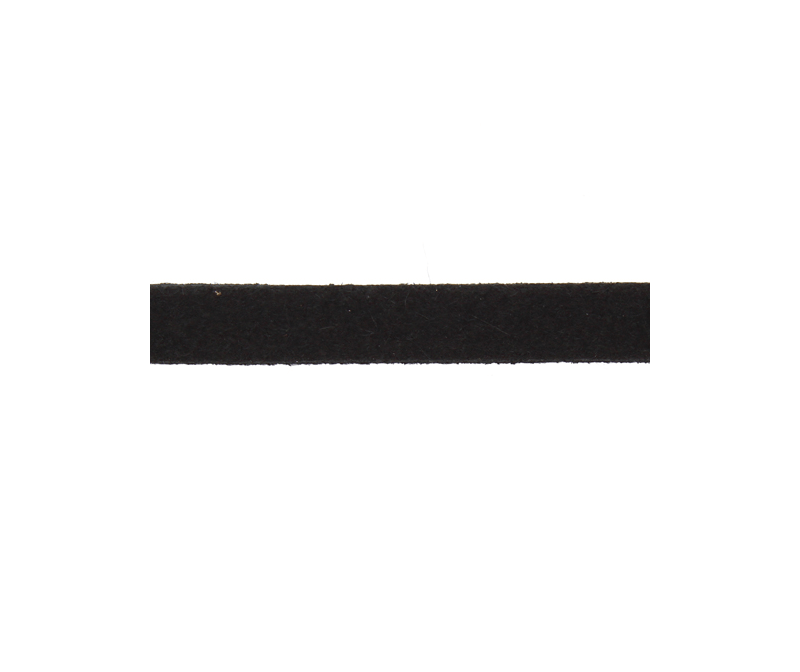 Шнур отделочный замшевый 5 мм, черный