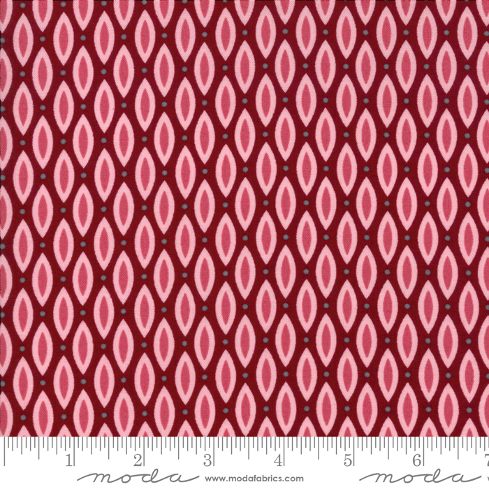 Ткань хлопок для пэчворка красный, геометрия, Moda (арт. 30584-15)
