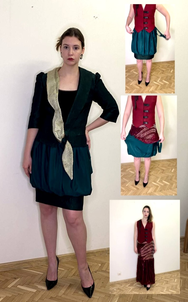 Костюм с юбкой-трансформером «Метаморфозы»