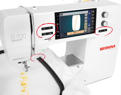 Передняя панель вышивальной машины Bernina B700