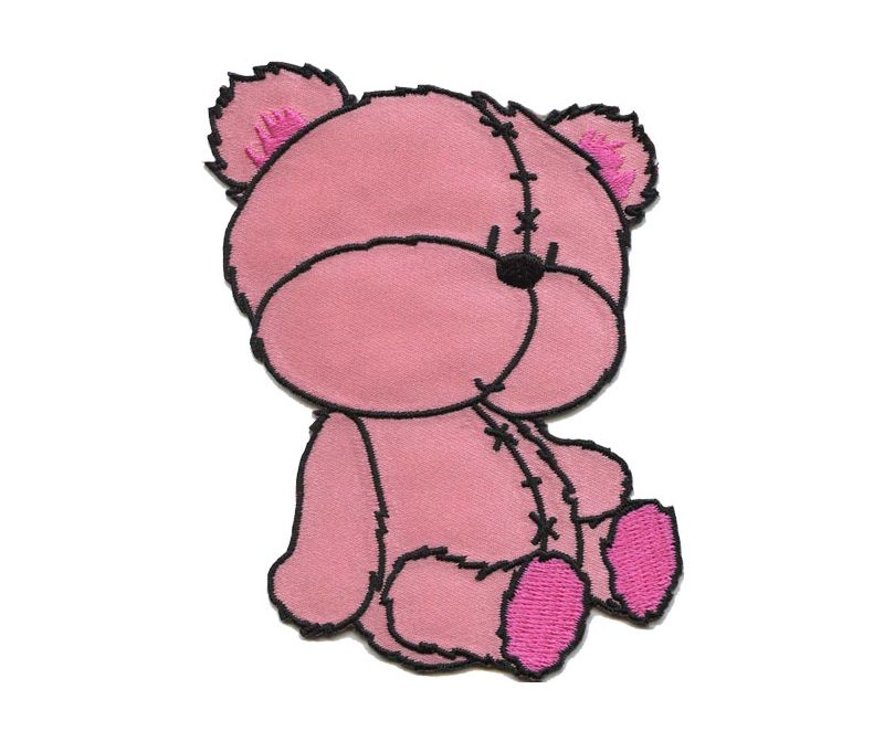 Нашивка «Большой розовый мишка»