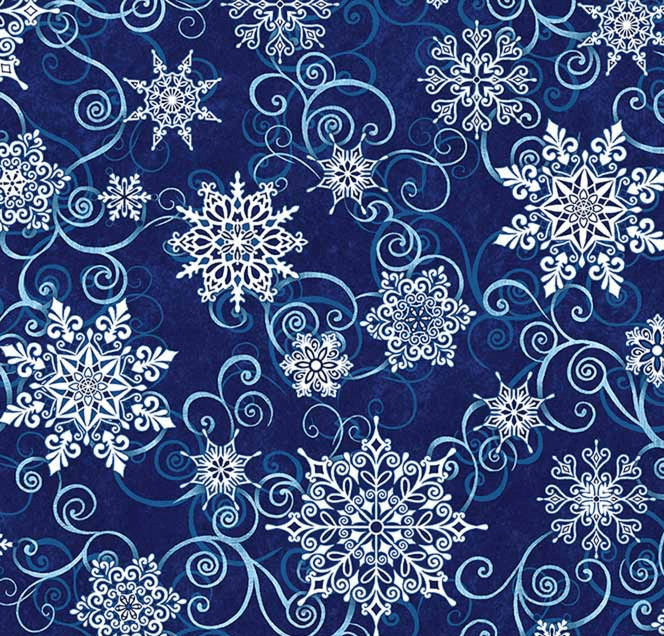 Ткань хлопок ткани на изнанку синий, природа новый год, Studio E (арт. 5732-77)