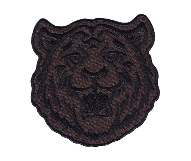 Нашивка «Голова тигра», коричневая