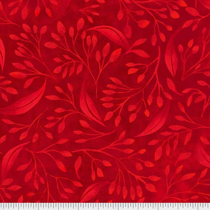 Ткань хлопок ткани на изнанку красный, цветы, P&B (арт. PNBALES-4394-R)