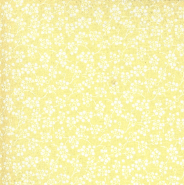 Ткань хлопок пэчворк желтый, цветы флора, Moda (арт. 20395-26)
