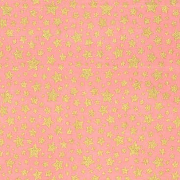Ткань хлопок для пэчворка для одежды коралловый, с блестками, Michael Miller (арт. CX6574-SUNN-D)